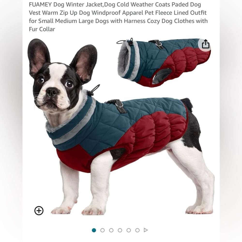 BS1 - FUAMEY PET SUPPLY FLEECE DOG VEST -EXTRA SMALL - RED/GREY